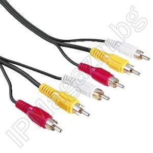 Audio Video Cable Stereo Chincha 3 - 3 cinch, 1.5 m in 