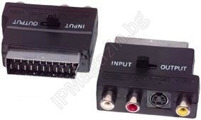 Two Way Adapter, Audio Video, Scart to Chinch 