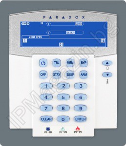 PARADOX K37 - wireless, 32-zone, 2-way, LED keyboard, with icons 