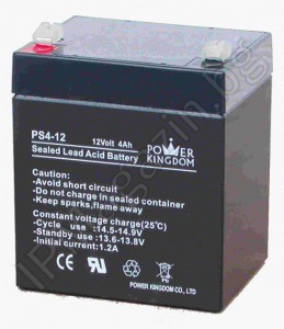 PS4-12 Power Kingdom Battery 12V 4Ah 