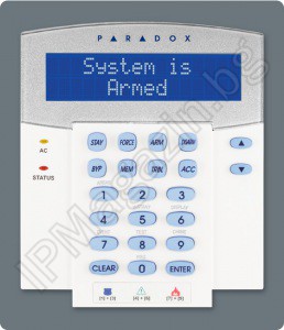 PARADOX K651 - 32-знакова LCD клавиатурата със синя подсветка 