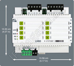 PARADOX LV8D - 8 канален релеен модул за контрол на ниско напрежение 