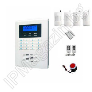 IP-AP021-4 - wireless, GSM alarm for home, 2.1 "LCD, keyboard, 4 volt sensors, 1 MUX, 2 remote 