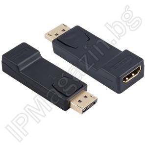 Преходник, адаптер, Display Port към HDMI Female, с аудио 