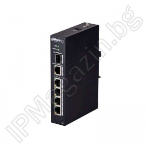 PFS3106-4P-60 - 6 port, 4 port 10/100 POE, 1 port Gigabit, 1 optical port, Layer 2 PRO series POE switch DAHUA