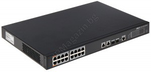 PFS4218-16ET-190 - 20 port, 16 ports 10/100 POE, 2 Combo Gigabit, 2 Combo Gigabit SFP, manageable, Layer-2, DAHUA, a manageable POE switch