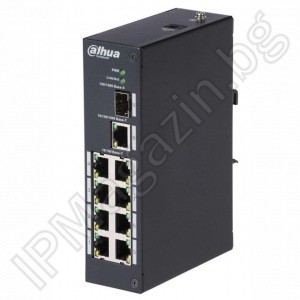 PFS3110-8T - 10 port, 8 ports 10/100, 2 ports Gigabit, Layer 2, DAHUA, ETHERNET switch