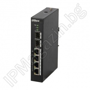 PFS3206-4P-96 - 6 port, 3 port 10/100 POE, 1 port Gigabit POE, 2 ports optical Gigabit, Layer 2 PRO series POE switch DAHUA
